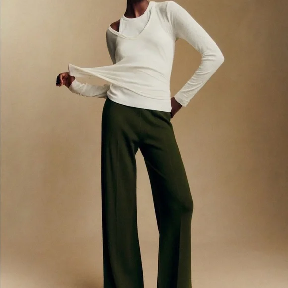 Sézane Matthew Trouser, Small, Perfect Green - Picture 2 of 5